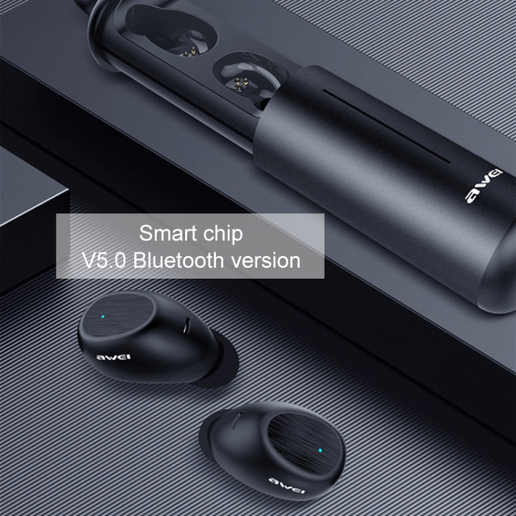 awei T55 TWS Bluetooth V5.0 Ture Kabelloses Sport-Headset mit tragbarem Ladekoffer