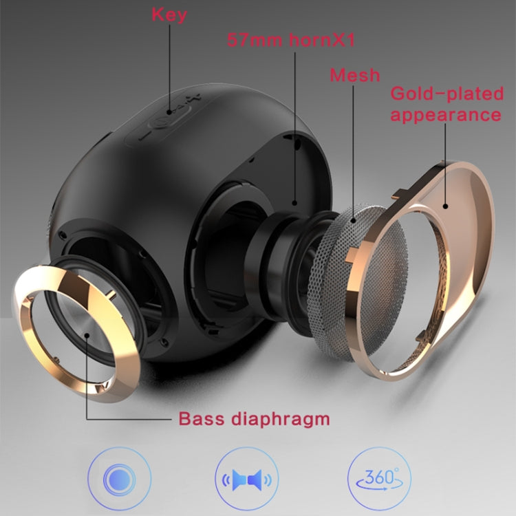 X6 TWS 5W Outdoor Wasserdichter Bass Drahtloser Bluetooth-Lautsprecher, unterstützt Freisprecheinrichtung / USB / AUX / TF-Karte