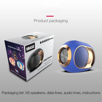 X6 TWS 5W Outdoor Wasserdichter Bass Drahtloser Bluetooth-Lautsprecher, unterstützt Freisprecheinrichtung / USB / AUX / TF-Karte
