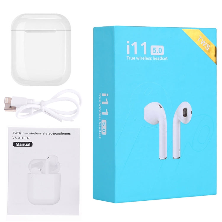 i11 TWS Verbesserte Version Bluetooth V5.0 Touch Control Drahtlose Stereo-Ohrhörer mit magnetischer Ladebox, kompatibel mit iOS und Android, i11
