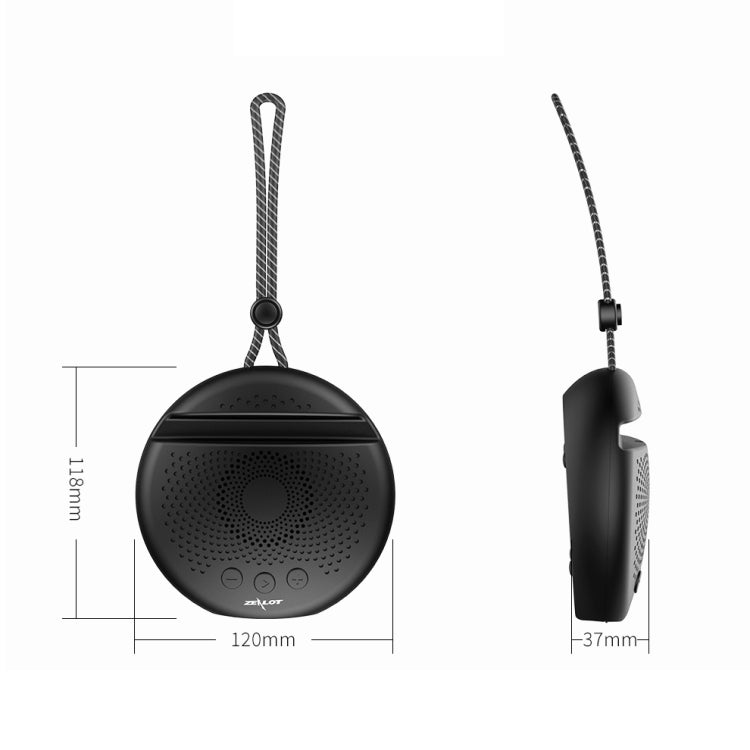ZEALOT S24 Tragbarer Stereo-Bluetooth-Lautsprecher mit Trageband und Handy-Kartensteckplatz, unterstützt Freisprechanrufe und TF-Karte, S24