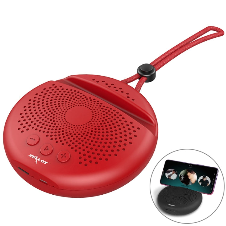 ZEALOT S24 Tragbarer Stereo-Bluetooth-Lautsprecher mit Trageband und Handy-Kartensteckplatz, unterstützt Freisprechanrufe und TF-Karte, S24