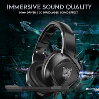 ONIKUMA K19 Single Plug Light Verstellbarer Gaming-Kopfhörer mit Mikrofon
