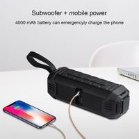 awei Y280 IPX4 Bluetooth-Lautsprecher-Powerbank mit verbessertem Bass, integriertem Mikrofon, unterstützt FM/USB/TF-Karte/AUX, Y280