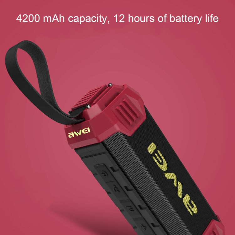 awei Y280 IPX4 Bluetooth-Lautsprecher-Powerbank mit verbessertem Bass, integriertem Mikrofon, unterstützt FM/USB/TF-Karte/AUX, Y280