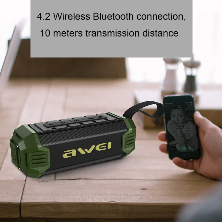 awei Y280 IPX4 Bluetooth-Lautsprecher-Powerbank mit verbessertem Bass, integriertem Mikrofon, unterstützt FM/USB/TF-Karte/AUX, Y280