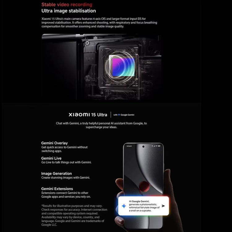 Xiaomi 15 Ultra Global, 16 GB + 512 GB, 3D-Ultraschall-Fingerabdrucksensor, 200-MP-Kamera, 6,73 Zoll Xiaomi HyperOS 2, Snapdragon 8 Elite Octa-Core-Prozessor (3 nm), NFC, Netzwerk: 5G, Xiaomi 15 Ultra Global, 16GB+512GB (Silver)                        ...