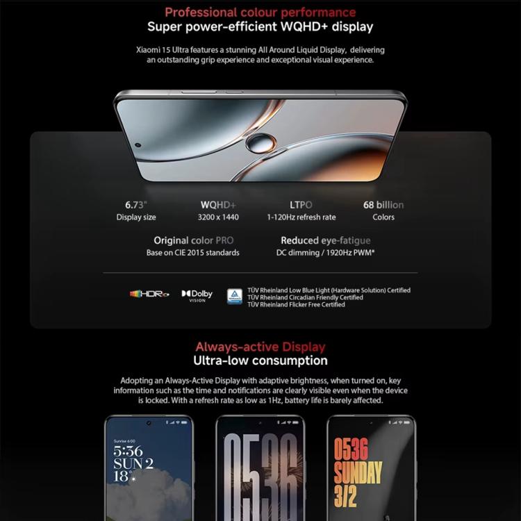 Xiaomi 15 Ultra Global, 16 GB + 512 GB, 3D-Ultraschall-Fingerabdrucksensor, 200-MP-Kamera, 6,73 Zoll Xiaomi HyperOS 2, Snapdragon 8 Elite Octa-Core-Prozessor (3 nm), NFC, Netzwerk: 5G, Xiaomi 15 Ultra Global, 16GB+512GB (Silver)                        ...