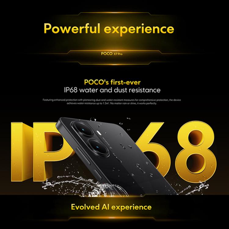 Xiaomi POCO X7 Pro 5G Global, 12 GB + 256 GB, Fingerabdruck auf dem Bildschirm, 6,67 Zoll Xiaomi HyperOS 2 MediaTek Dimensity 8400-Ultra Octa Core, NFC, Netzwerk: 5G, 12GB+256GB