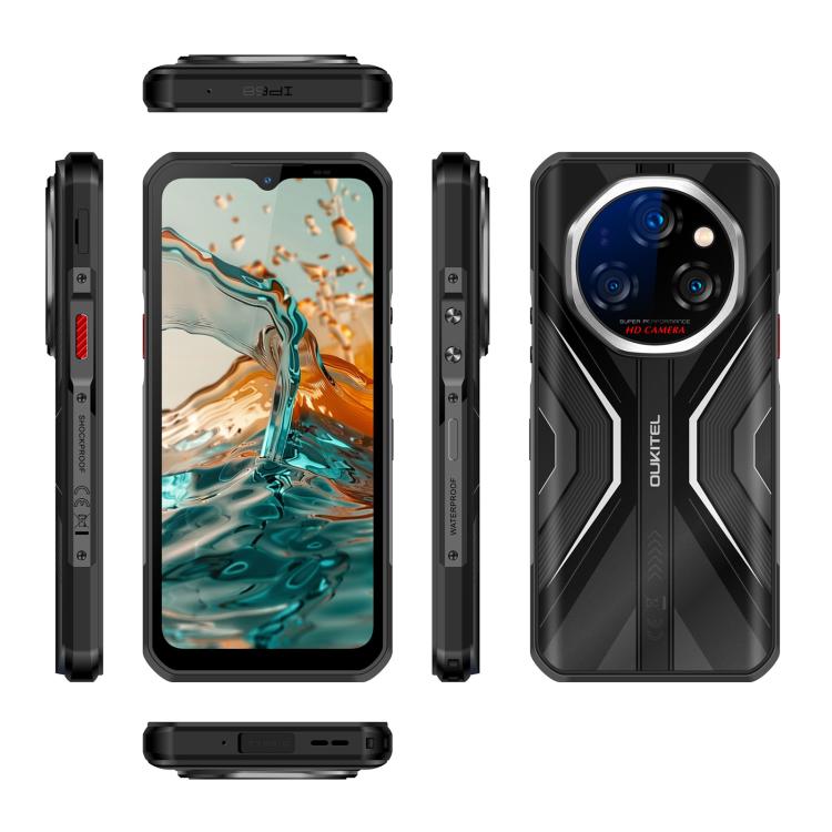 Oukitel WP55 5G Rugged Phone, 12 GB + 256 GB, 108-MP-Kamera, Fingerabdrucksensor, 6,6 Zoll, MediaTek Dimensity 7025 Octa-Core-Prozessor, NFC, OTG, Netzwerk: 5G, WP55