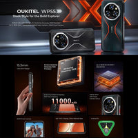 Oukitel WP55 5G Rugged Phone, 12 GB + 256 GB, 108-MP-Kamera, Fingerabdrucksensor, 6,6 Zoll, MediaTek Dimensity 7025 Octa-Core-Prozessor, NFC, OTG, Netzwerk: 5G, WP55