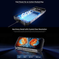 Oukitel WP100 Robustes Smartphone mit Laser-Entfernungsmesser, 12 GB + 512 GB Speicher, 200-MP-Kamera, Fingerabdrucksensor, 6,8-Zoll-Display, Android 14, MediaTek Dimensity 7300 Octa-Core-Prozessor, NFC, OTG, 5G-Netzwerk, WP100