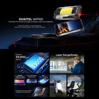 Oukitel WP100 Robustes Smartphone mit Laser-Entfernungsmesser, 12 GB + 512 GB Speicher, 200-MP-Kamera, Fingerabdrucksensor, 6,8-Zoll-Display, Android 14, MediaTek Dimensity 7300 Octa-Core-Prozessor, NFC, OTG, 5G-Netzwerk, WP100