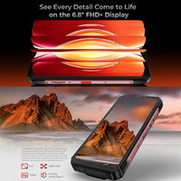 Oukitel WP56 Rugged Phone, 12 GB + 512 GB, 108-MP-Kamera, Fingerabdrucksensor, 6,8-Zoll-Android-15-Display, MTK Dimensity 7050 Octa-Core-Prozessor, NFC, OTG, 5G-Netzwerk