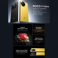 Xiaomi POCO F7 Ultra Global, 12 GB + 256 GB, Fingerabdrucksensor im Display, 6,67 Zoll, Xiaomi HyperOS 2, Snapdragon 8 Elite Octa-Core-Prozessor, NFC, Netzwerk: 5G, 12GB+256GB
