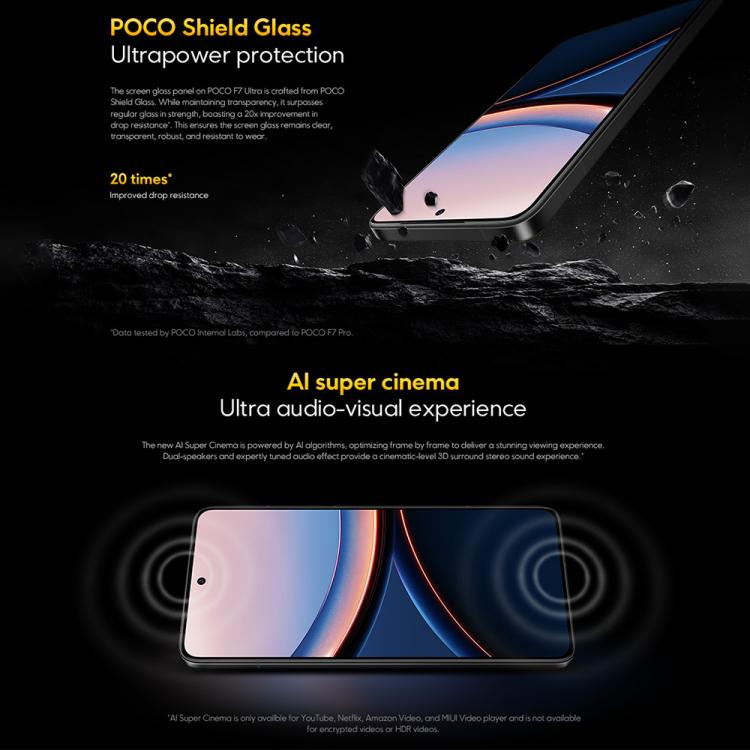 Xiaomi POCO F7 Ultra Global, 12 GB + 256 GB, Fingerabdrucksensor im Display, 6,67 Zoll, Xiaomi HyperOS 2, Snapdragon 8 Elite Octa-Core-Prozessor, NFC, Netzwerk: 5G, 12GB+256GB