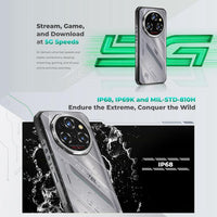 Oukitel WP62 Rugged Phone, 16 GB + 512 GB, 108-MP-Kamera, Fingerabdrucksensor, 6,6 Zoll, Android 15, MediaTek Dimensity 7025 Octa-Core-Prozessor, NFC, OTG, Netzwerk: 5G, 16GB+512GB