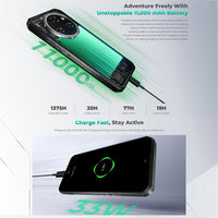 Oukitel WP62 Rugged Phone, 12 GB + 512 GB, 108-MP-Kamera, Fingerabdrucksensor, 6,6-Zoll-Display, Android 15, MediaTek Dimensity 7025 Octa-Core-Prozessor, NFC, OTG, 5G-Netzwerk, 12GB+512GB