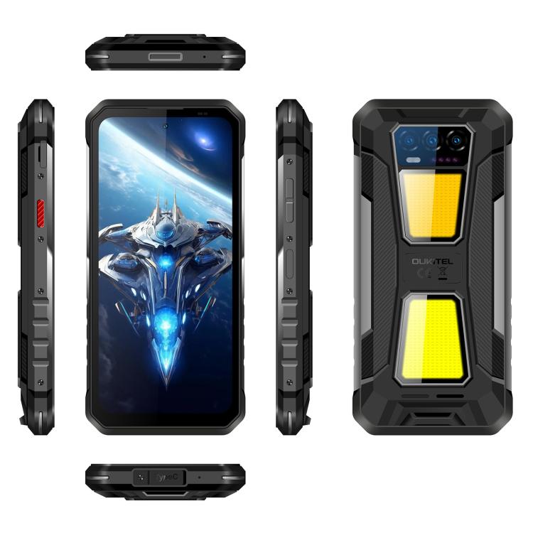 Oukitel WP58 Pro – Robustes Smartphone, 8 GB RAM + 256 GB interner Speicher, seitlicher Fingerabdrucksensor, 6,7-Zoll-Display, Android 15, UMS9621S Octa-Core-Prozessor, NFC, OTG, 5G-Netzwerk, 8GB+256GB