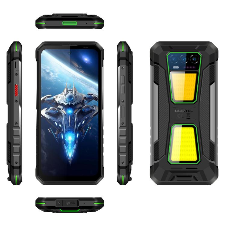 Oukitel WP58 Pro – Robustes Smartphone, 8 GB RAM + 256 GB interner Speicher, seitlicher Fingerabdrucksensor, 6,7-Zoll-Display, Android 15, UMS9621S Octa-Core-Prozessor, NFC, OTG, 5G-Netzwerk, 8GB+256GB
