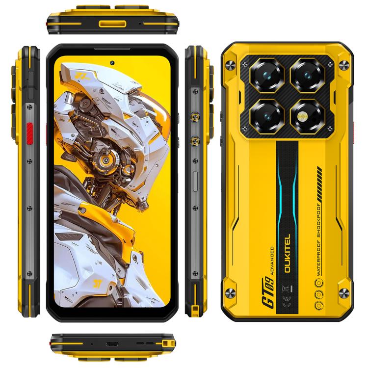Oukitel WP60 Rugged Phone, 16 GB + 512 GB, Nachtsicht, 108-MP-Kamera, seitlicher Fingerabdrucksensor, 7,2-Zoll-Display, Android 15, MediaTek Dimensity 7025 Octa-Core-Prozessor, NFC, OTG, 5G-Netzwerk, 16GB+512GB
