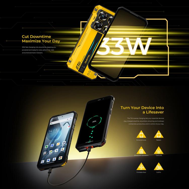 Oukitel WP60 Rugged Phone, 16 GB + 512 GB, Nachtsicht, 108-MP-Kamera, seitlicher Fingerabdrucksensor, 7,2-Zoll-Display, Android 15, MediaTek Dimensity 7025 Octa-Core-Prozessor, NFC, OTG, 5G-Netzwerk, 16GB+512GB