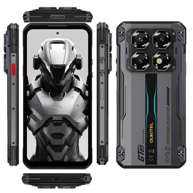 Oukitel WP60 Rugged Phone, 8 GB + 256 GB, Nachtsicht, 108-MP-Kamera, seitlicher Fingerabdrucksensor, 7,2-Zoll-Display, Android 15, MediaTek Dimensity 7025 Octa-Core-Prozessor, NFC, OTG, 5G-Netzwerk, 8GB+256GB