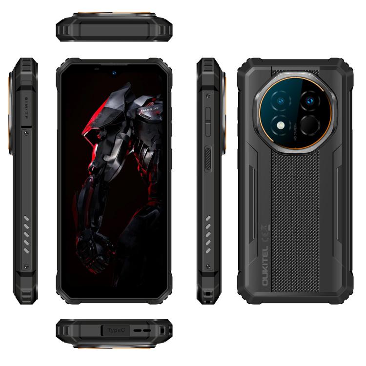 Oukitel G6 Rugged Phone, 4 GB + 64 GB, Fingerabdrucksensor, 10600-mAh-Akku, 6,52 Zoll, Android 16.0, Unisoc T615 Octa-Core-Prozessor, OTG, Netzwerk: 4G, 4GB+64GB