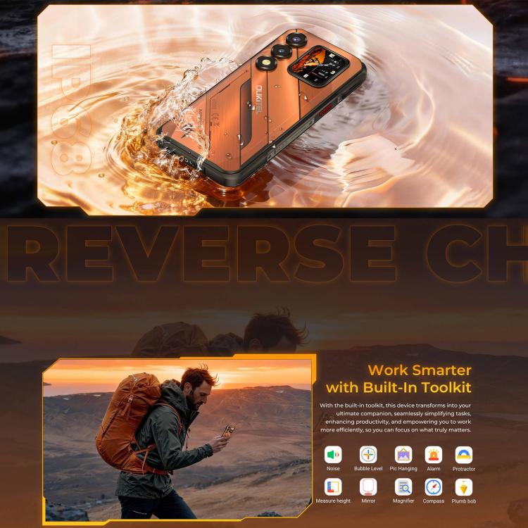 Oukitel WP66 5G Rugged Phone, 12 GB + 512 GB, seitlicher Fingerabdrucksensor, 6,6 Zoll, Android 16.0, MTK Dimensity 7025 Octa-Core-Prozessor, NFC, OTG, Netzwerk: 5G