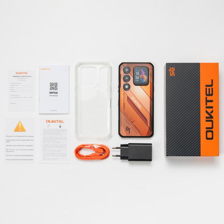 Oukitel WP66 5G Rugged Phone, 12 GB + 512 GB, seitlicher Fingerabdrucksensor, 6,6 Zoll, Android 16.0, MTK Dimensity 7025 Octa-Core-Prozessor, NFC, OTG, Netzwerk: 5G