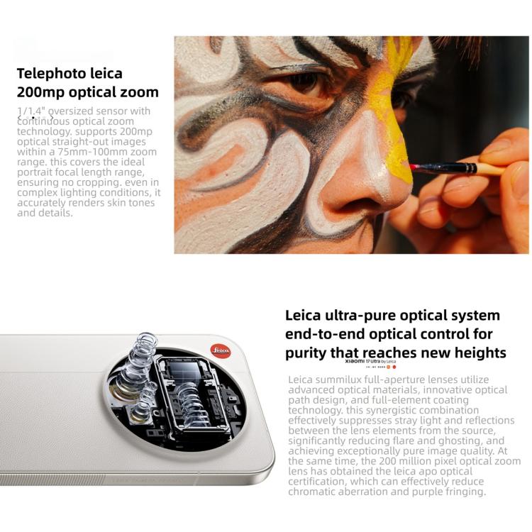 Xiaomi 17 Ultra von Leica, 16 GB + 1 TB, 3D-Ultraschall-Fingerabdrucksensor, 6,9 Zoll Xiaomi HyperOS 3, Snapdragon 8 Elite Gen 5 Octa-Core-Prozessor, NFC, Netzwerk: 5G, By Leica, 16GB+1TB