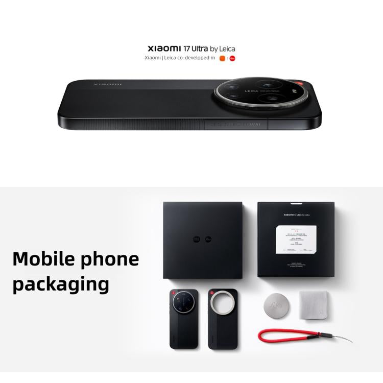 Xiaomi 17 Ultra von Leica, 16 GB + 512 GB, 3D-Ultraschall-Fingerabdrucksensor, 6,9 Zoll Xiaomi HyperOS 3, Snapdragon 8 Elite Gen 5 Octa-Core-Prozessor, NFC, Netzwerk: 5G, By Leica, 16GB+512GB