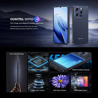 Oukitel WP52 5G Robustes Telefon, 4 GB + 256 GB, 6,6 Zoll Android 14.0 MediaTek Dimensity 6100+ Octa-Core 3,0 GHz, NFC, OTG, Netzwerk: 5G, WP52