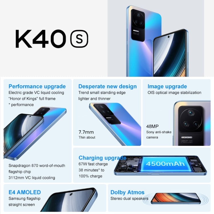 Dreifache Rückkameras, 4500-mAh-Akku, Fingerabdruckerkennung, 6,67 Zoll MIUI 13 Qualcomm Snapdragon 870 Octa Core mit bis zu 3,2 GHz, Netzwerk: 5G, Dual-SIM, NFC, IR, 12GB+256GB