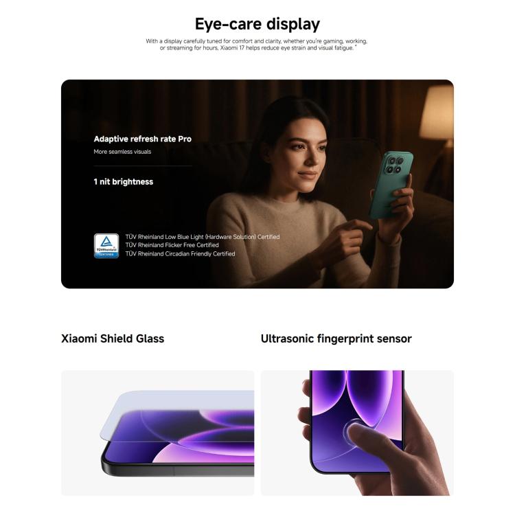 Xiaomi 17 Global 5G Smartphone – 12GB RAM, Snapdragon 8 Elite & Ultraschall-Fingerabdruck