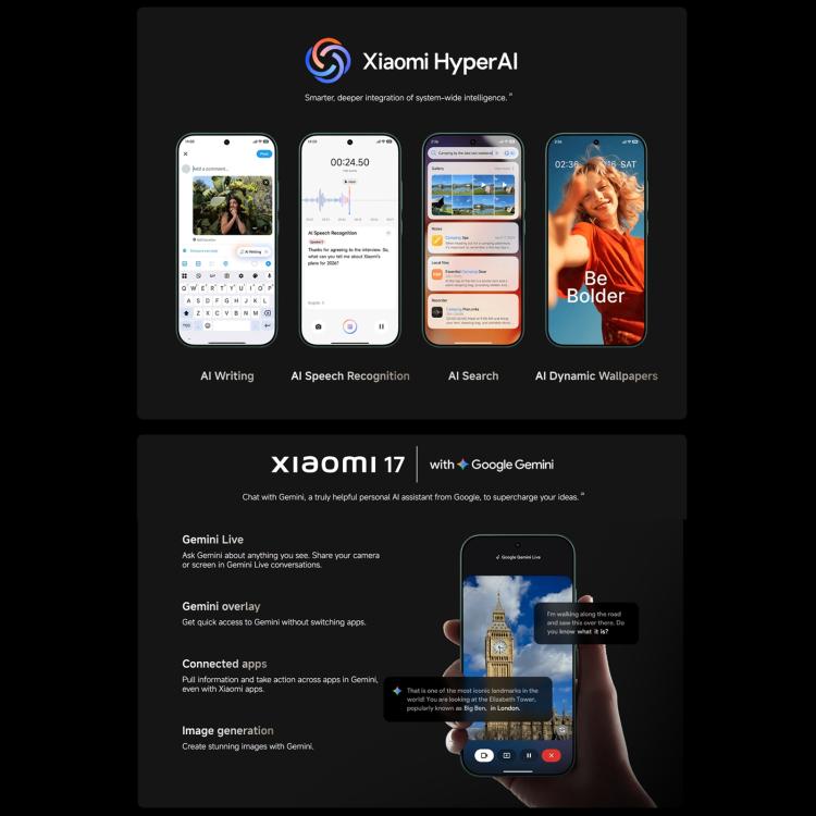 Xiaomi 17 Global 5G Smartphone – 12GB RAM, Snapdragon 8 Elite & Ultraschall-Fingerabdruck