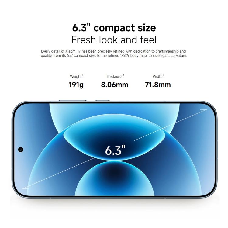 Xiaomi 17 Global 5G Smartphone – 12GB RAM, Snapdragon 8 Elite & Ultraschall-Fingerabdruck