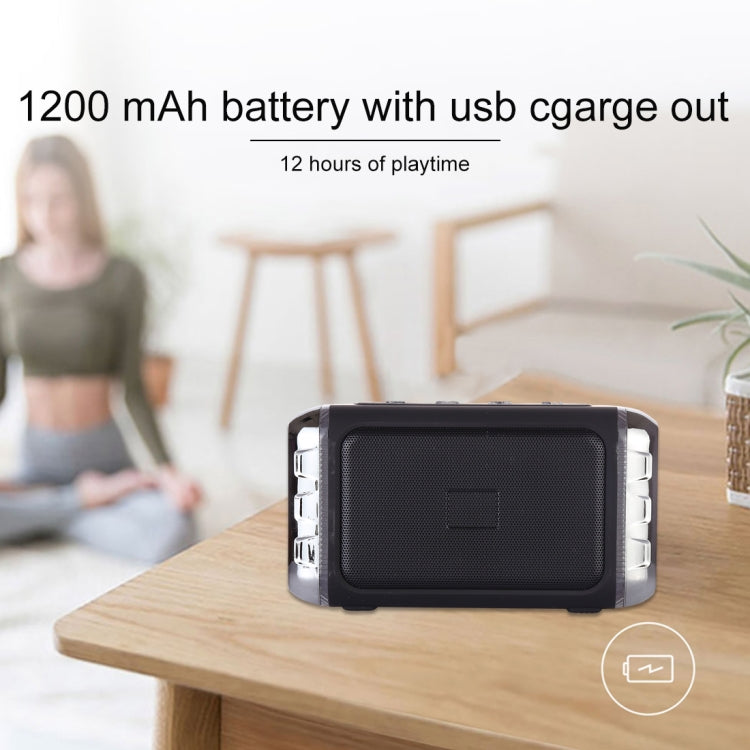LN-22 DC 5V tragbarer kabelloser Lautsprecher mit Freisprecheinrichtung und zwei bunten LED-Leuchten, unterstützt USB und TF-Karte und 3,5-mm-Aux, LN-22