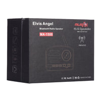 Elvis Angel MA-1500 Retro-Bluetooth-HiFi-Radio-Lautsprecher mit buntem LED-Licht, unterstützt USB & FM & 3,5 mm Aux