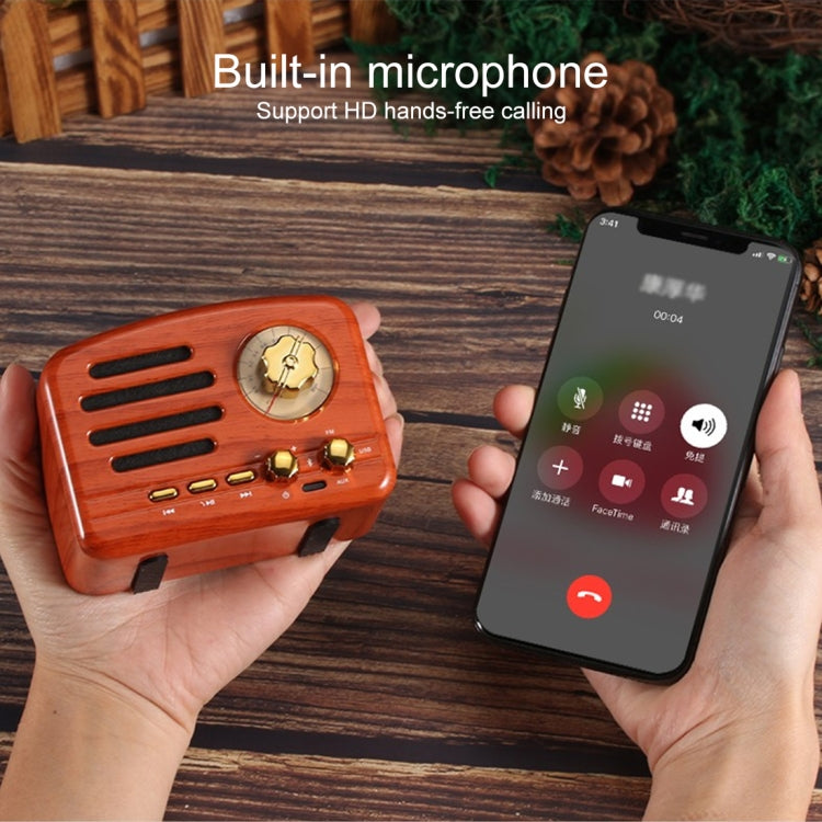 Elvis Angel MA-1500 Retro-Bluetooth-HiFi-Radio-Lautsprecher mit buntem LED-Licht, unterstützt USB & FM & 3,5 mm Aux