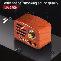 Elvis Angel MA-1500 Retro-Bluetooth-HiFi-Radio-Lautsprecher mit buntem LED-Licht, unterstützt USB & FM & 3,5 mm Aux