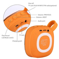 X25 Tragbarer Bluetooth-Stereolautsprecher im Stoffdesign mit integriertem Mikrofon, unterstützt Freisprechanrufe, TF-Karte und AUX-IN, Bluetooth-Entfernung: 10 m