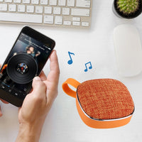 X25 Tragbarer Bluetooth-Stereolautsprecher im Stoffdesign mit integriertem Mikrofon, unterstützt Freisprechanrufe, TF-Karte und AUX-IN, Bluetooth-Entfernung: 10 m
