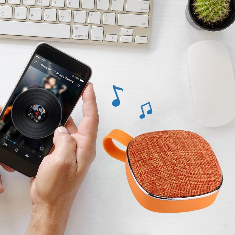 X25 Tragbarer Bluetooth-Stereolautsprecher im Stoffdesign mit integriertem Mikrofon, unterstützt Freisprechanrufe, TF-Karte und AUX-IN, Bluetooth-Entfernung: 10 m
