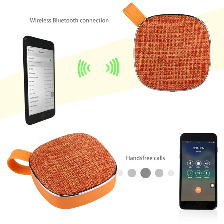 X25 Tragbarer Bluetooth-Stereolautsprecher im Stoffdesign mit integriertem Mikrofon, unterstützt Freisprechanrufe, TF-Karte und AUX-IN, Bluetooth-Entfernung: 10 m