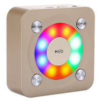 A9 Tragbarer Bluetooth-Stereolautsprecher mit integriertem Mikrofon und Licht, unterstützt Freisprechanrufe, TF-Karte und AUX-Eingang, Bluetooth-Entfernung: 10 m, with Light(Gold), with Light(Black), with Light(Rose Gold)
