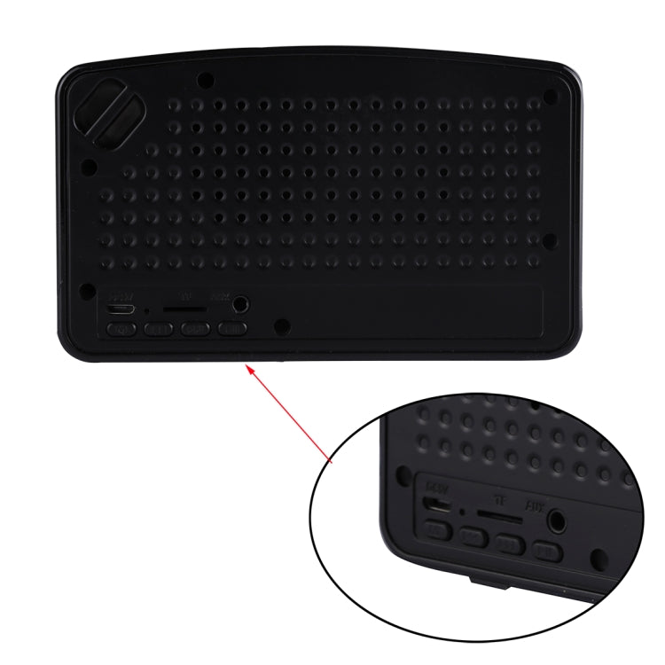 Eingebautes Mikrofon, unterstützt Freisprechanrufe, TF-Karte, AUX-Eingang und FM, Bluetooth-Entfernung: 10 m