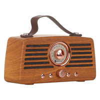 NewRixing NR-4013 Retro Manchurian Ash Texture Hand Drahtloser FM-Lautsprecher mit Anruffunktion, unterstützt TF-Karte und U-Disk