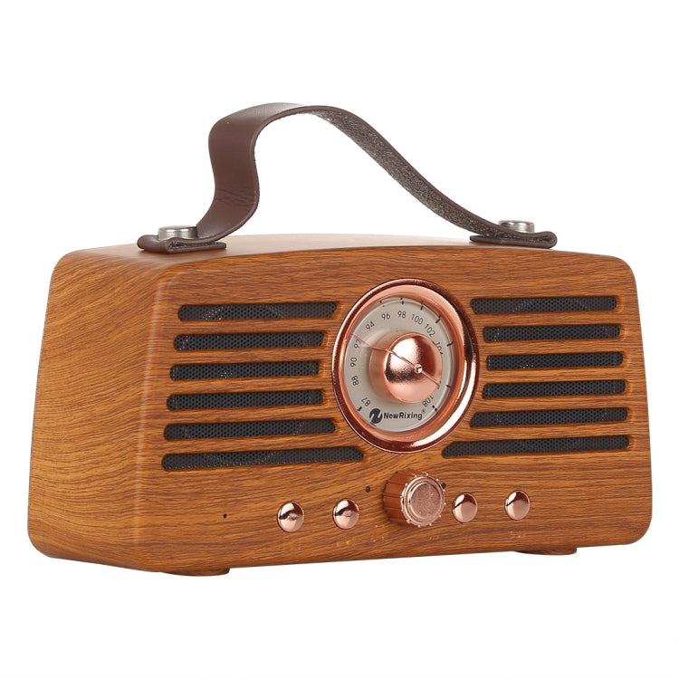 NewRixing NR-4013 Retro Manchurian Ash Texture Hand Drahtloser FM-Lautsprecher mit Anruffunktion, unterstützt TF-Karte und U-Disk