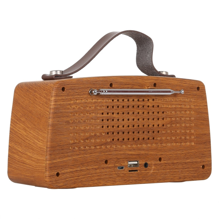 NewRixing NR-4013 Retro Manchurian Ash Texture Hand Drahtloser FM-Lautsprecher mit Anruffunktion, unterstützt TF-Karte und U-Disk